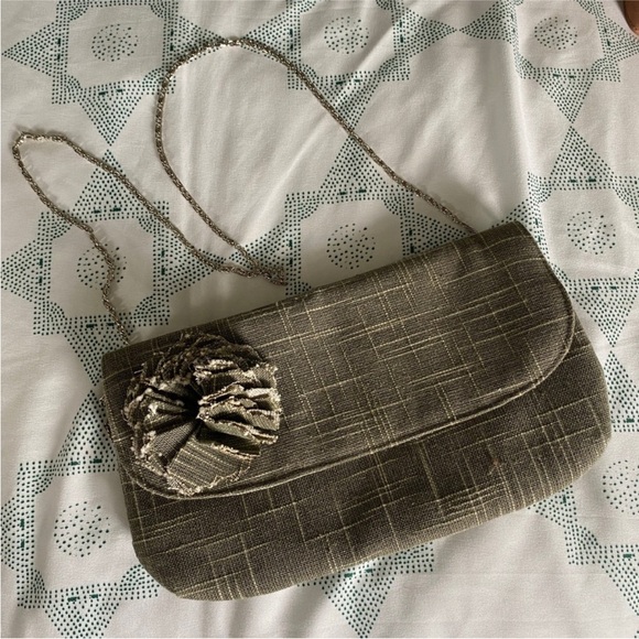 Gray Tweed Purse NWOT - Picture 1 of 3